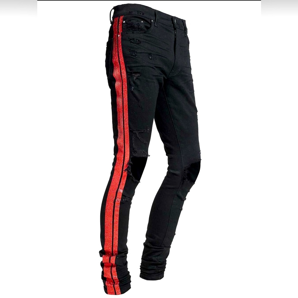 Amiri Track Glitter Jeans